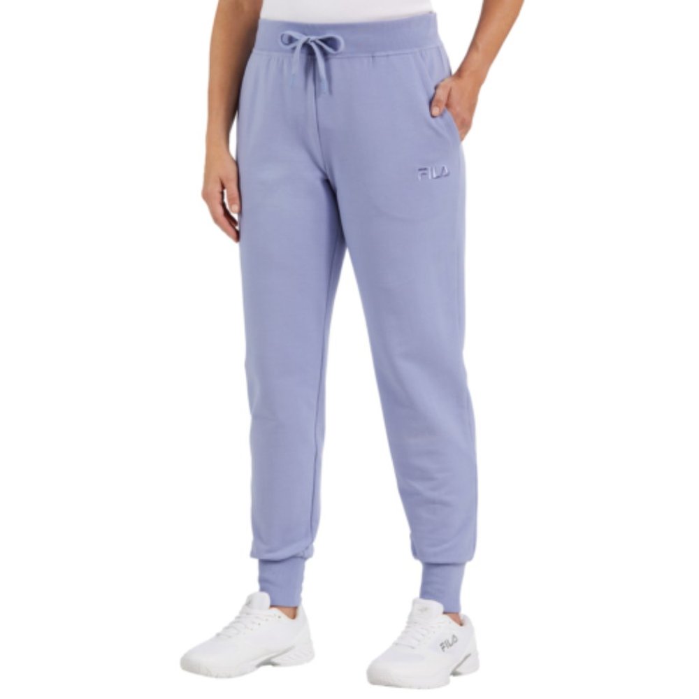 NWT Fila Womens French Terry Jogger Purple Activewear Leggings Size L $60 1B150